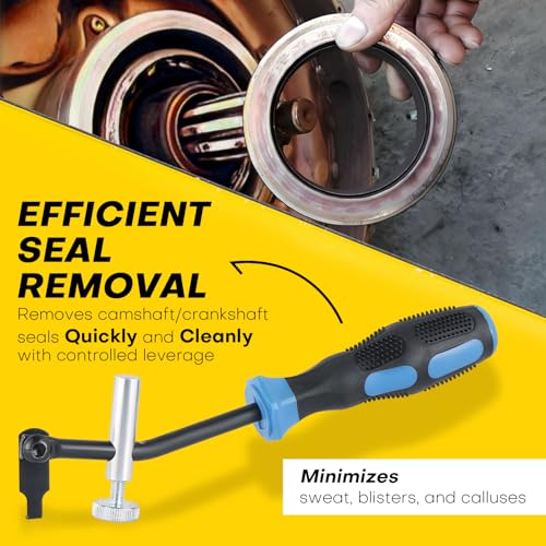 58430 Shaft Type Seal Puller | Universal Seal Puller, Camshaft & Crankshaft Oil Seal Removal Tool, Seal Puller Tool, Blind Seal Extractor for Automotive and Motorcycle Engine Repair