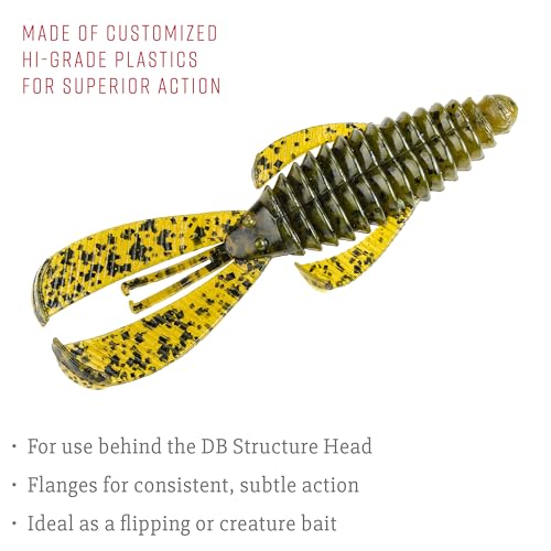Strike King Rage Bug Fishing Lure, Soft Plastic Grub, Unique Design, Subtle Action - color: Green Pumpkin