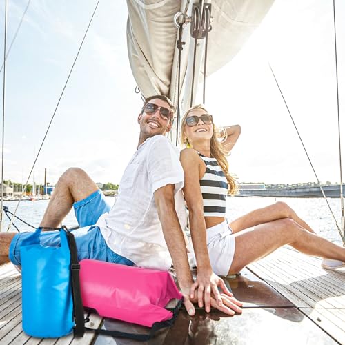 Aliceset 2 Pcs Waterproof Dry Bag 20L/10L Floating Dry Backpack Bags for Travel Pack Waterproof Backpack for Kayaking Rafting Boating Swimming Hiking Fishing(10 L) - size: 10 L