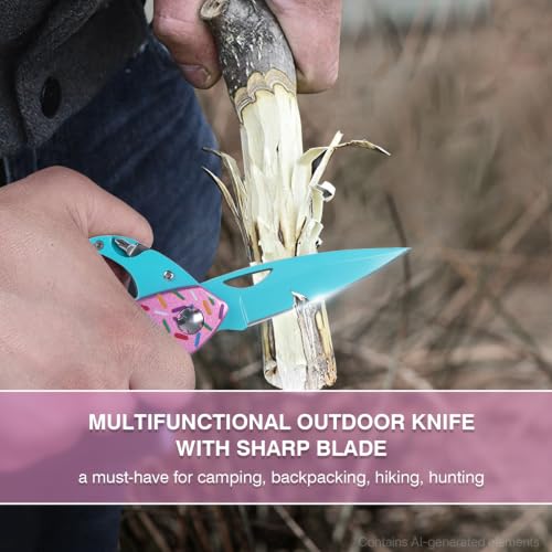 6-in-1 Multitool with Folding Pocket Knife, Bottle Opener, Window Breaker and Screwdriver, Pocket Multi Tool, Gifts for Men Women, Survival Gear for Camping Hiking - color: Macaron