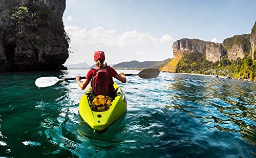 Unigear Dry Bag Waterproof, 2L/5L/10L/20L/30L/40L Floating and Lightweight Bags for Kayaking, Boating, Fishing, Swimming and Camping with Waterproof Phone Case - color: Yellow, size: 5L