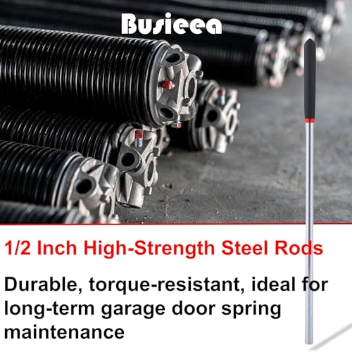 2 Pack 16 Inch Garage Door Winding Rods for Torsion Springs - 0.5 Inch High-Strength Steel, Non-Slip Handle, for Adjusting/Replacing Tension Springs, for Garage Door Repair Kit - color: 2