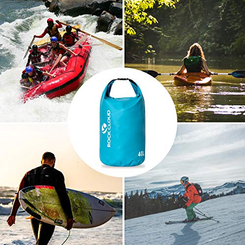 ROCK CLOUD Dry Bag Waterproof 20L Dry Sack for Kayaking Rafting Boating Beach Surfing Swimming Canoe Camping Hiking Fishing Ski, Lake Blue - color: Lake Blue, size: 20L