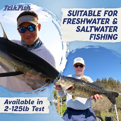TrikFish Armor Tough Camouflage Monofilament Fishing Line - Stealthy & Strong - Camo Monofilament Line for Freshwater & Saltwater Fishing - Bulk 1/4LB Spool of Mono - color: Clear, size: 20LB Test - 650 Yards