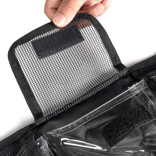 THKFISH Big Bait Bag, Roll-Up Large Trolling Lure Bag for Big Baits with 7 or 8 Heavy Duty PVC Protective Cover Pockets, Mesh Cleaning & Drying Tabs - size: Large