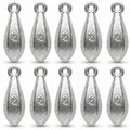 Bank Sinkers Fishing Weights, No-Roll Hexagonal, Surf & Catfish Saltwater - style: 2 Ounce-10pcs