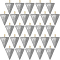 Zhanmai 27 Pieces Pyramid Fishing Weights Sinkers Triangle Rig Pyramid Sinkers for Ocean Saltwater Surf Bass Catfish Fishing Weights Casting Gear Tackle Essential - size: 2oz