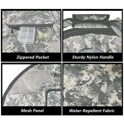Riverruns Fishing Hunting Wader Bag with Vented Mesh, Foldable Waders Boots Bag, Fly Fishing Changing Pad & Bag for Fishing, Hiking, Camping (CamoGreen) - color: CamoGreen