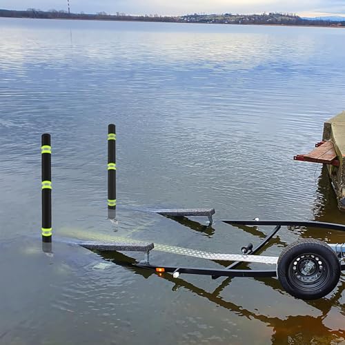 2Pcs with Reflective Stripe Boat Trailer Guide Pole Covers,for Pontoon Fishing Boat,Sailboat Trailer Waterproof Heavy Duty UV Fade Proof Canvas Protective Cover. (48’’) - size: 48’’