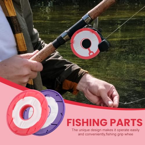 erioctry 10PCS Silicone Fishing Line Spool Holders, 60mm Thread Keeper Bobbins, Mixed Colors Line Storage for Fishing Tackle Organization