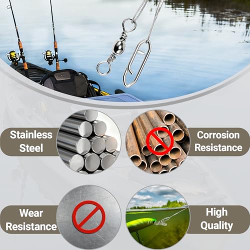 Atibin Stainless Steel Fishing Leader Wire High Strength Fishing Leaders Strong Saltwater Snap Wire Leader Line White Nickel - size: Size #5 (11.8in-60lb) 30pcs