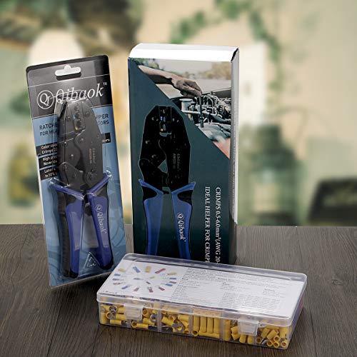 Qibaok Wire Terminals Crimping Tool Kit with 800 PCS Wire Connectors