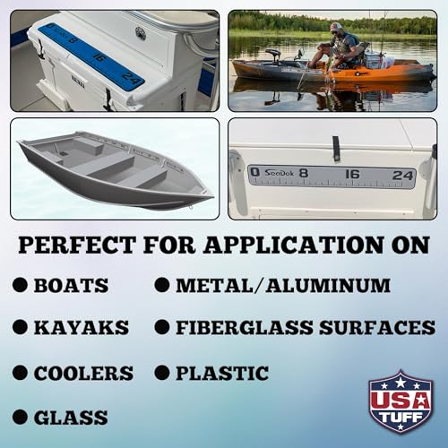 USATuff SeaDek EVA Foam Fish Measuring Ruler for Boat, Fishing, Kayak | Adhesive Backing Peel & Stick - 36" SnowCamo-Darkgray - color: SnowCamo -Darkgray, style: 36 inch