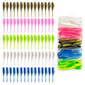 75pcs Crappie Lures Kit - Soft Plastic Coloured Crappie & Panfish Shad Baits - style: A-75pcs