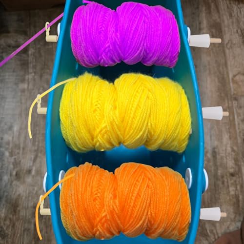 8 Sets Yarn Spinner Compatible with Bogg Bag, 2 Sizes Portable Wood Creative Yarn Holder with Silicone Cap, Wood Yarn Organizer for Crochet Knitting, Gift for Crochet Lovers (Bag Not Included)