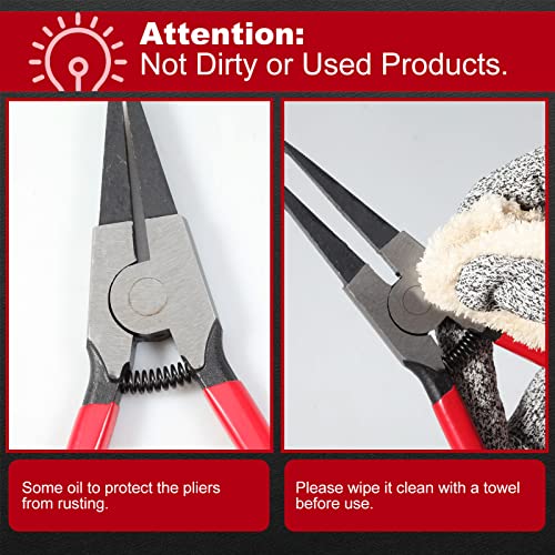 SPEEDWOX 11 Inches Lock Ring Pliers Special Retaining Ring Pliers for Removing Installing Gearshift Locking Rings Angle Tip Circlip Plier Automobile Transmission Clutch Shafts Tool - style: 11"