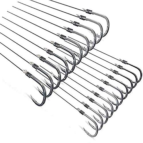 Joyiii Small Fishing Hooks with Mono Line,Super Strong Sharp Fishing Hook on Nylon Fishing Line Fishing Accessories for Baits - size: 9#(6.6lb-11lb)