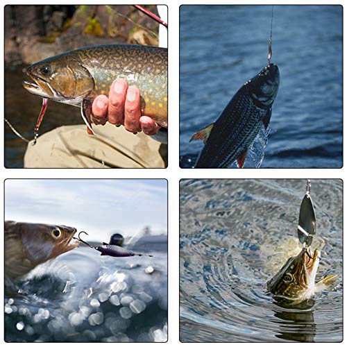 Fishing Spoons Lures Kit 30pcs Hard Metal Colorful Spinner Baits Casting Trolling Trout Spoon Fishing Lures for Bass Salmon Pike Walleye
