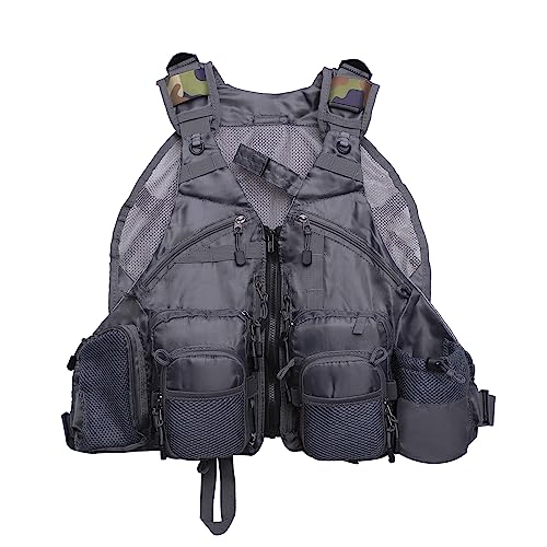 Kylebooker Fly Fishing Vest Pack Adjustable for Men and Women - color: Light Gray
