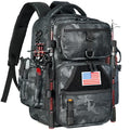 Ghosthorn Fishing Backpack Waterproof Tackle Bag Sling Bag Gift - color: Tpu Black, size: Large