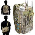 LIWSHWZ Fishing Backpack with Rod Holder,Waterproof Tackle Sling Bag Storge Fishing Gear and Equipment,Gift for Men Father, Sport Bags - size: 9.84" x 7.08" x 17.32"