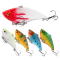 Lipless Crankbaits VIB Fishing Lures, 5/10 PCS Sinking Rattling Hard Baits with Sharp Treble Hooks, Long Cast Search Bait for Bass Trout Walleye Pike - Freshwater & Saltwater