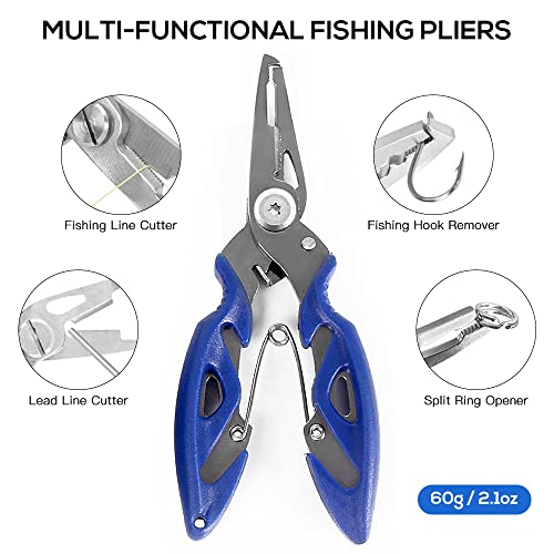 263pcs Fishing Accessories Set with Tackle Box Including Plier Jig Hooks Sinker Weight Swivels Snaps Sinker Slides - color: Orange