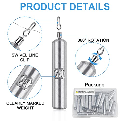 Drop Shot Weights Fishing Sinkers 25pcs Lead Drop Saltwater Fishing Weight Freshwater Drift Sinker Free Rig Fishing Weight Bass Rig Cylinder Removable Catfishing - size: Size4 (3/8oz.) 25 pcs