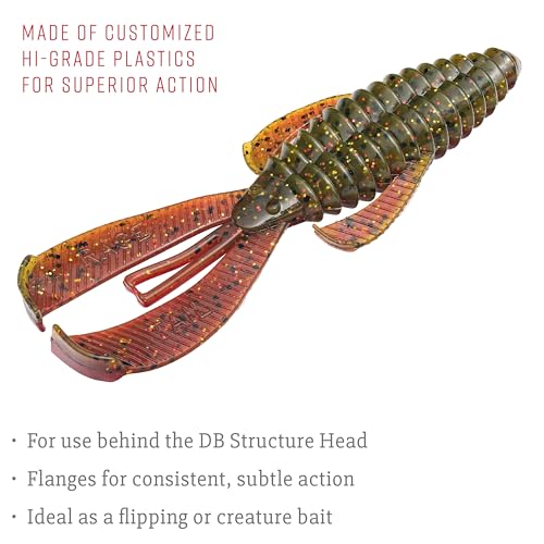 Strike King Rage Bug Fishing Lure, Soft Plastic Grub, Unique Design, Subtle Action - color: Falcon Lake Craw, size: 4"