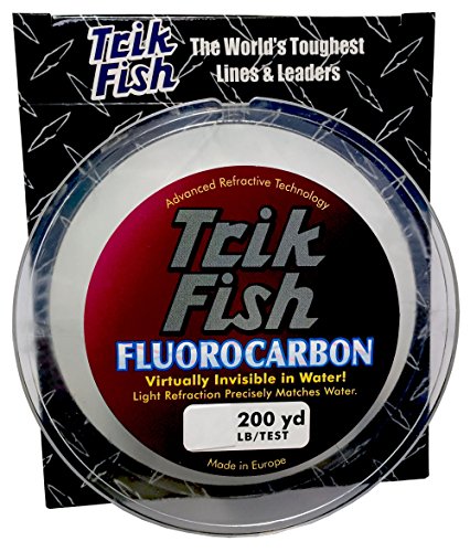 TrikFish Fluorocarbon Fishing Line – Fluoro Fishing Line for Freshwater & Saltwater Fishing – Ultra Strong, Virtually Invisible Underwater, and Smooth Casting – Premium Clear Fishing Line - size: 200 Yards, style: 4lb Test