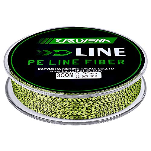 Braided Fishing Line, Abrasion Resistant Zero Stretch Braided Lines 4/8 Strands Super Strong Superline 6Lb -100Lb Test 109/328/547/1094/2187 Yards - color: Yellow/Black(4 Strand), size: 30 LB (328 Yards)