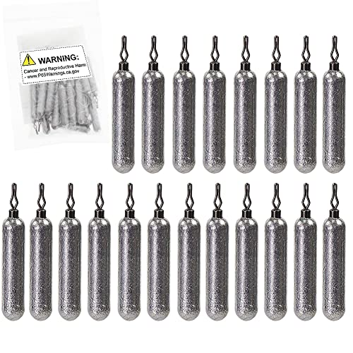 Croch Drop Shot Weights Hand Poured Size 1/8 1/4 3/8 (20 per Pack) - size: 3/8OZ