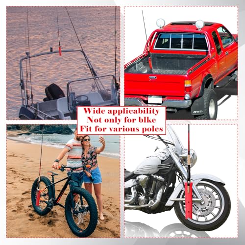 Seenelling Fishing Rod Holder for Bike Rack Pole Mount Rotatable Fishing Chair Pole Holders with Clamp for Boat Bicycle Motorcycle Kayak Cart - color: Red