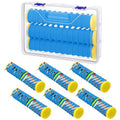 6 Pcs Fishing Leader Holder 6 Pack with Storage Box 72 Slot Snell Hook Organizer Anti-Tangle Rig Keeper for Walleye Catfish Bass Trout - color: Blue