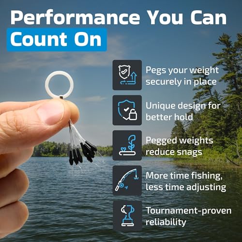 Harmony Fishing - Weight Pegs for Lead or Tungsten Worm/Flipping Weights (8 Pack = 80 Pegs)