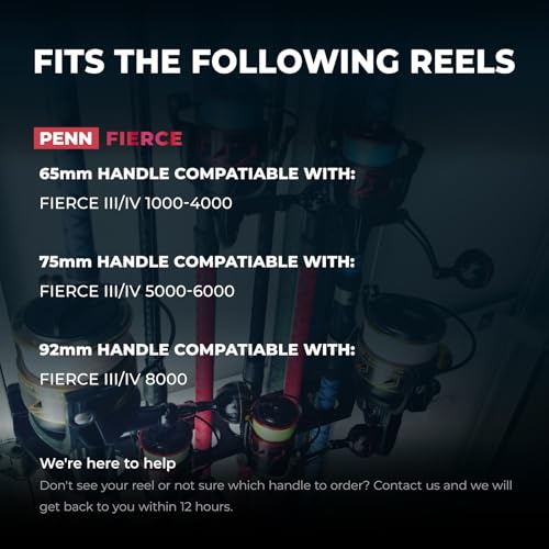 GOMEXUS Power Handle for Penn Fierce III IV/Battle III HS Spinning Reel Replacement Crank 【Please Note The First Picture & Please do not Adapt to Other reels to Avoid Damage to The Reel】