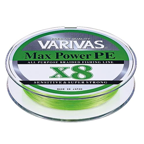 Varivas Max Power PE x8 Braided Fishing Line, Green, 150m, 200m - size: 10.93 kg (#1.2) 200m