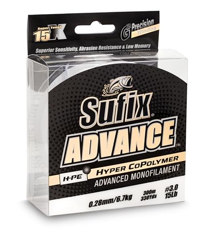 Sufix Advance Lo-Vis Green Monofilament 250-330 Yard Spools - style: 8 Pound - 330 Yards