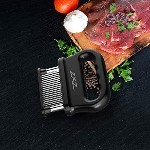 ZXZ Meat Tenderizer, 48 Stainless Steel Sharp Needle Blade, Heavy Duty Cooking Tool for Tenderizing Beef, Turkey, Chicken, Steak, Veal, Pork, Fish. - size: Regular