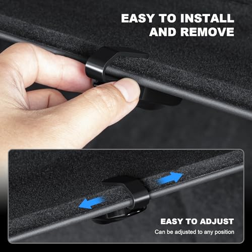 2PCS Glove Box Hook for Tesla Model Y 2026 Juniper [Cool Car Shape, Foldable] Glove Box Organizer Bag Holder Storage Hanger Clip for 2024-2026 Tesla Model 3 Highland and 2025-2026 New Model Y