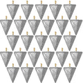 Zhanmai 27 Pieces Pyramid Fishing Weights Sinkers Triangle Rig Pyramid Sinkers for Ocean Saltwater Surf Bass Catfish Fishing Weights Casting Gear Tackle Essential - size: 5oz