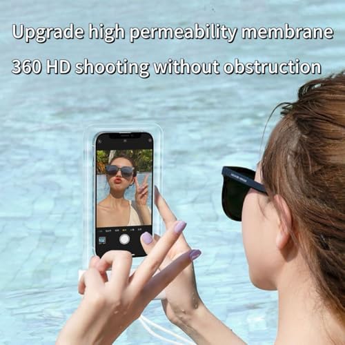 1PCS Waterproof Phone Case - Universal Fit for iPhone 14/13/12 & Android Phones - Submersible Up to 100ft for Kayaking, Fishing, Rain,etc.(Black/White/Pink) (White) - color: White