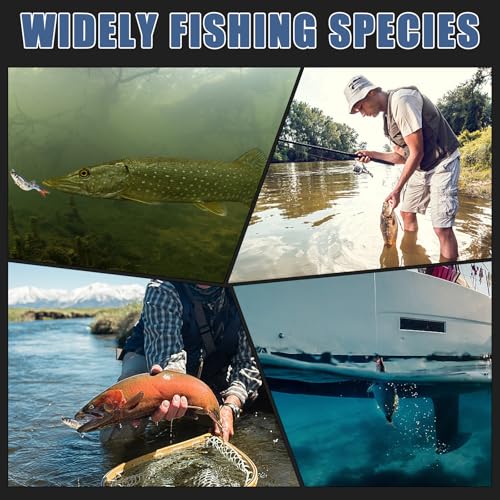 Fishing Lures for Bass Trout Topwater Multi Jointed Swimbaits Slow Sinking Bionic Swimming Lures Bass Freshwater Saltwater Bass Lifelike Fishing Lures Kit - color: Combo Q