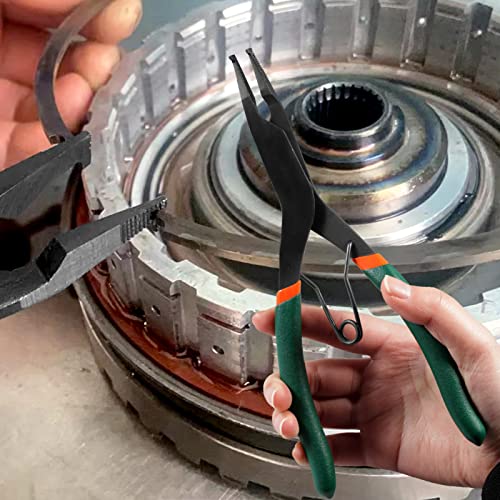 SPEEDWOX 9 inch Angle Tip Lock Ring Pliers for Transmission, Special Circlip Plier with Hole Angle Tip Retaining Ring Pliers Flat Nose Retaining Ring Pliers with Black Oxide Finish Ring Opening - style: 9"