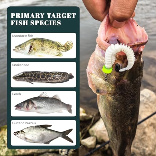 Ned Rig Jig Heads Finesse Worms Kit | Soft Plastic Worms Lure for Bass Fishing Swimbait Lures Weedless Jig Head Kit Fishing Gift for Men