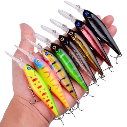 20pcs/25pcs Fishing Blanks Lures Kit Fishing Topwater Unpainted Swimbait Unpainted Crankbaits Hard Baits DIY Lure for Bass Salmon Trout Saltwater and Freshwater - color: 20PCS 4.3″/0.3oz