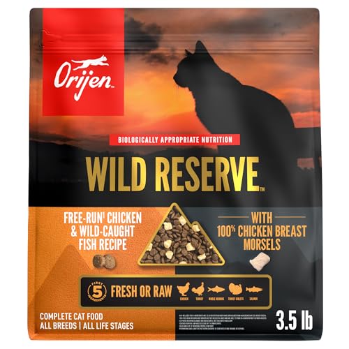 ORIJEN Wild Reserve Dry Cat Food Free-Run Chicken & Wild-Caught Fish Recipe 3.5lb Bag - size: 3.5 Pound (Pack of 1)