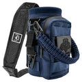 NATURE PIONEOR 32 64 128oz Tactical Water Bottle Pouch, Multi-Function Tactical Water Bottle Bag with Adjustable Shoulder Strap, Half/One Gallon Molle Strap Carrier Holder - color: Deep Blue, size: 32OZ
