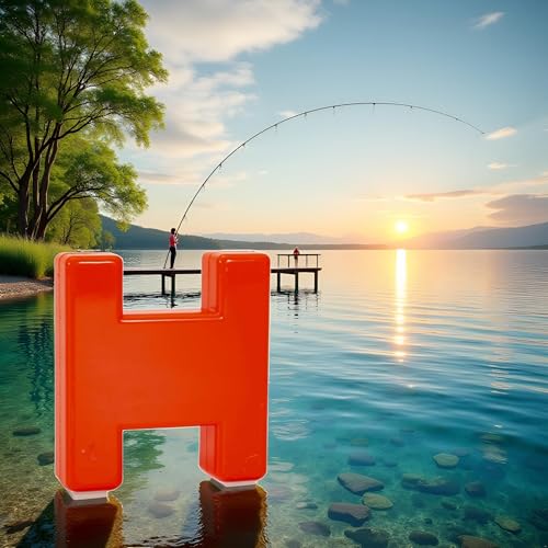 Red Fish Line Block Marker Anti Corrosion Marker Buoy Winder Tough for Fishing, Line Spooling Accessories