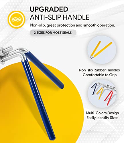 3 Pack Hydraulic Seal Installation Tools, Hydraulic Cylinder Piston Repair Seal Kit, U-Cup Rod Seal Installation Tool Kits Upgraded Seal Twistor Install Tool Set - size: pkg of 3